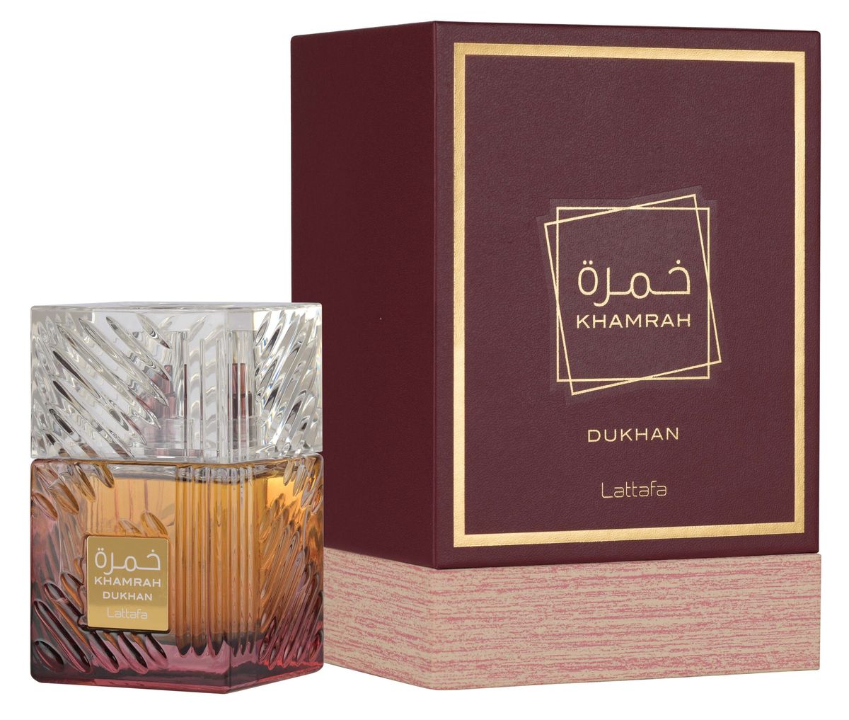 Lattafa Khamra Dukhan 100ml Eau de Parfum Bottled And Packaged
