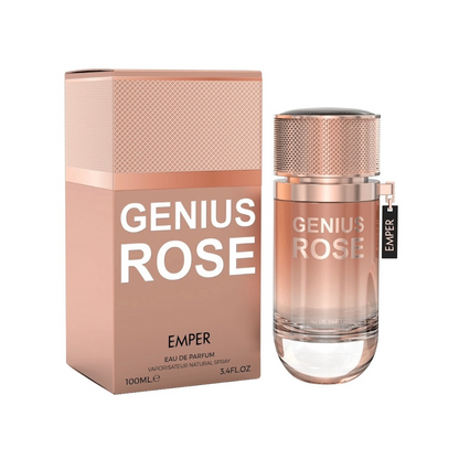 Emper Genius Rose 100 ml Eau de Parfum retail box and bottle