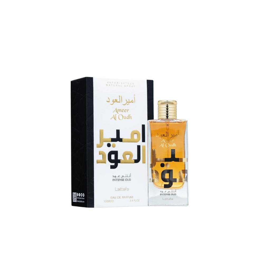 Lattafa Ameer Al Oudh Intense Oud Eau de Parfum 100ml bottle with packaging