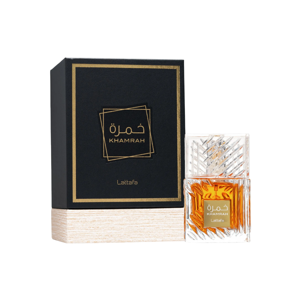 Lattafa Khamrah Eau de Parfum 100ml bottle with packaging