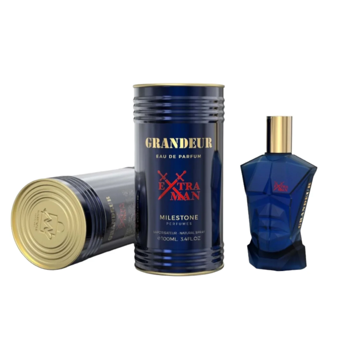 Milestone Perfumes Grandeur Extra Man 100 ml Eau De Parfum with can packaging